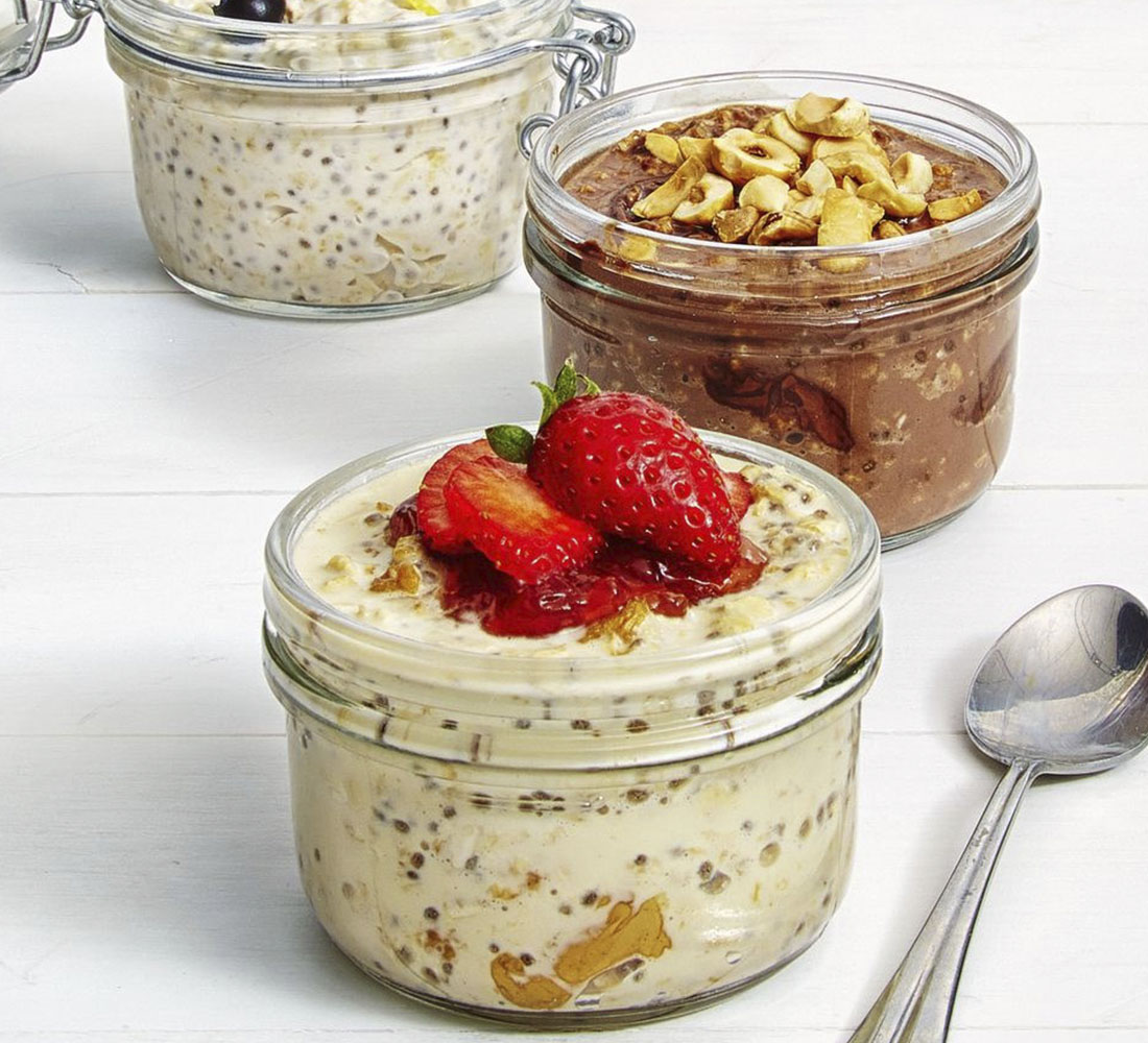 chilled overnight chia oats