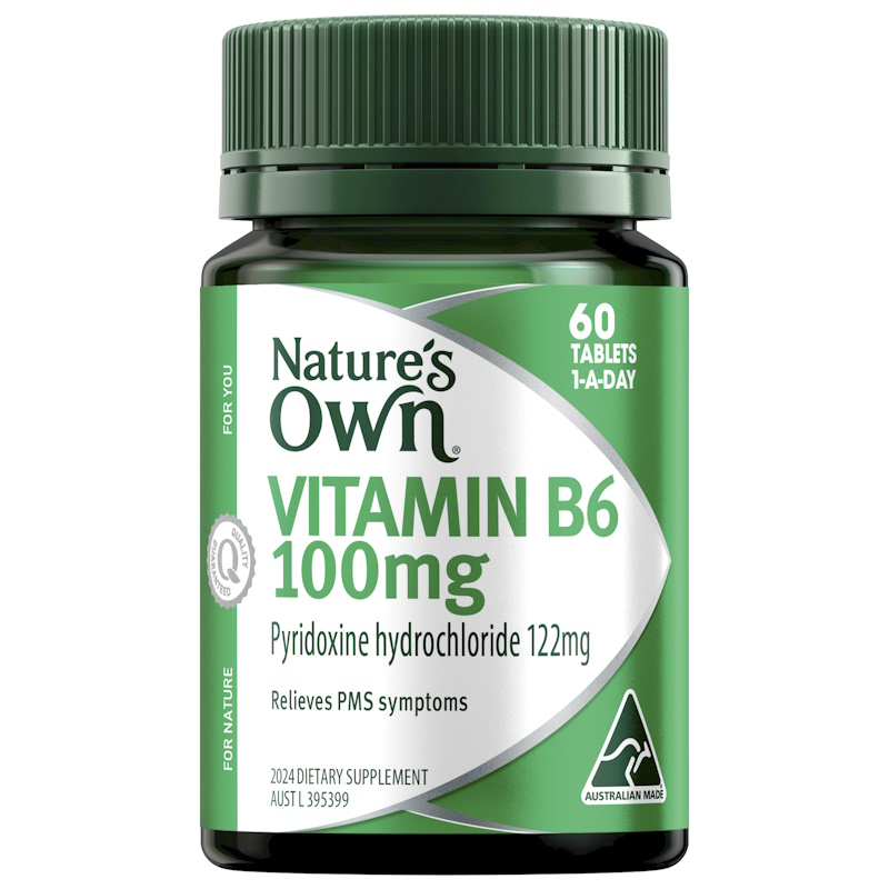 NATURE'S OWN Vitamin B6 100mg 60 Tablets - Choice Pharmacy